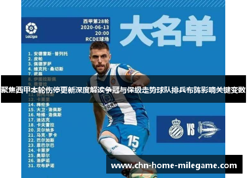 聚焦西甲本轮伤停更新深度解读争冠与保级走势球队排兵布阵影响关键变数
